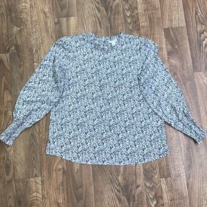 Long Sleeve floral Carolina Belle blouse size XL